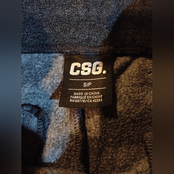 CSG Size Small Men'sGray Cargo Sweat Pants With Zip Up Ankles - Picture 10 of 11